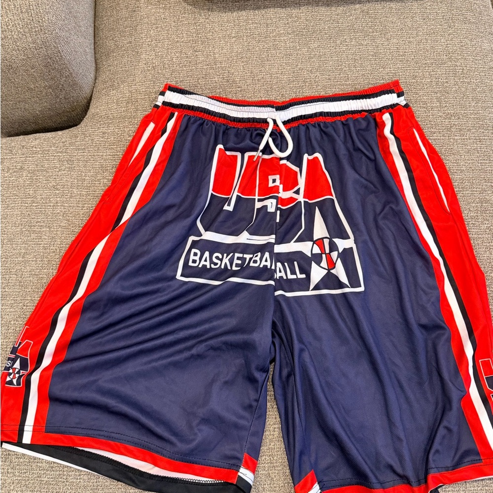 USA Basketball Men's Shorts - Red and Blue